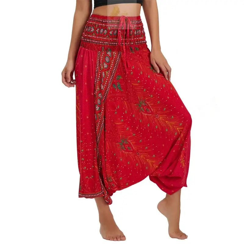 Bohemian Women Pantalones Rayon Harem Baggy Boho Yoga Beach Wear LADYLYS