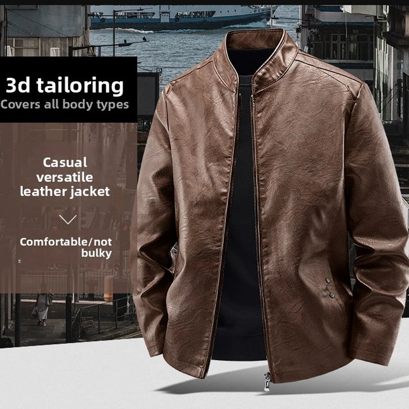 Men's Stand-Collar Zip Jacket