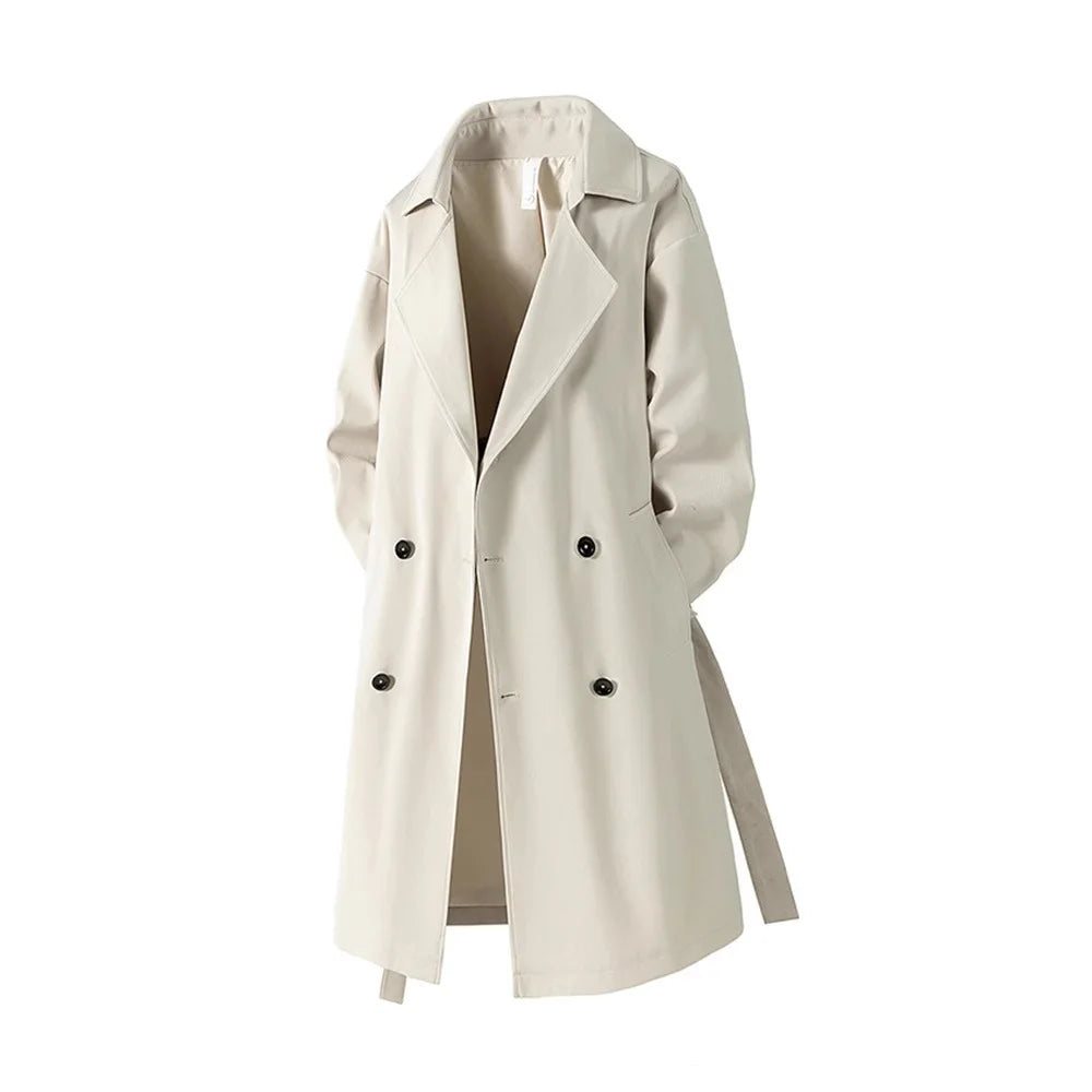 Men's Vintage Long Coat – American Streetwear, Autumn Outerwear