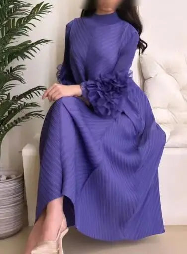 Elegant Evening Party Dresses Classic Long Sleeve Plate Flower LADYLYS