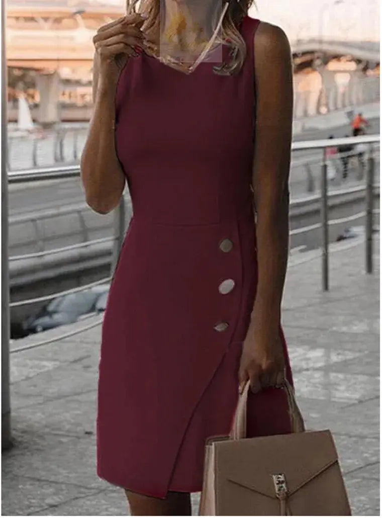 Elegant Ladies Short Suspender Dress With Round Neck And Sexy LADYLYS