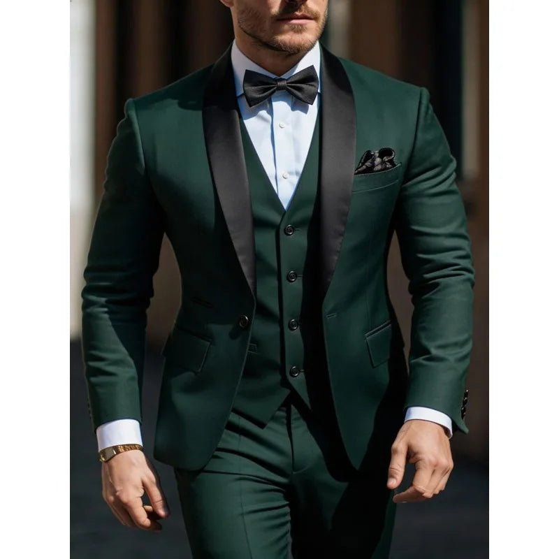 Men's 3pcs Suit Set Jacket Vest Pants LADYLYS