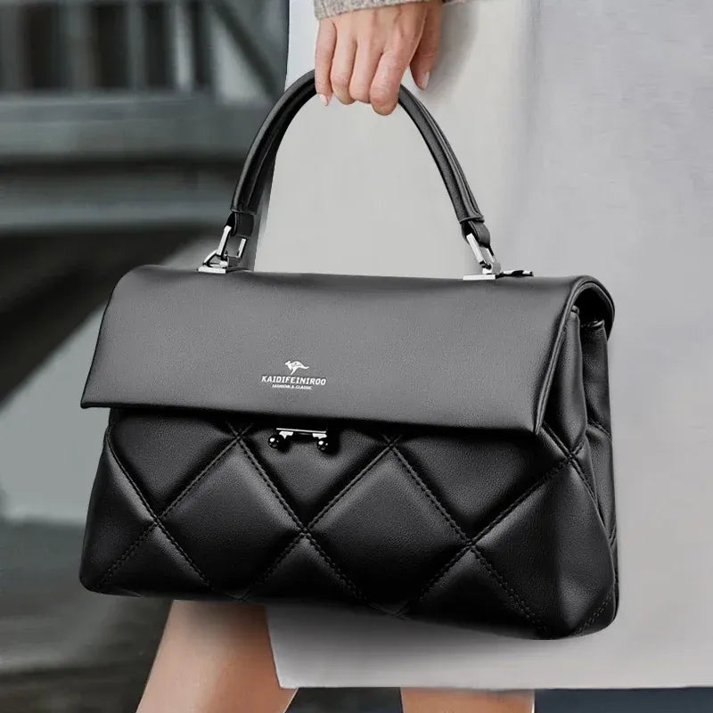 Women's Soft PU Crossbody Bag with Multiple Pockets