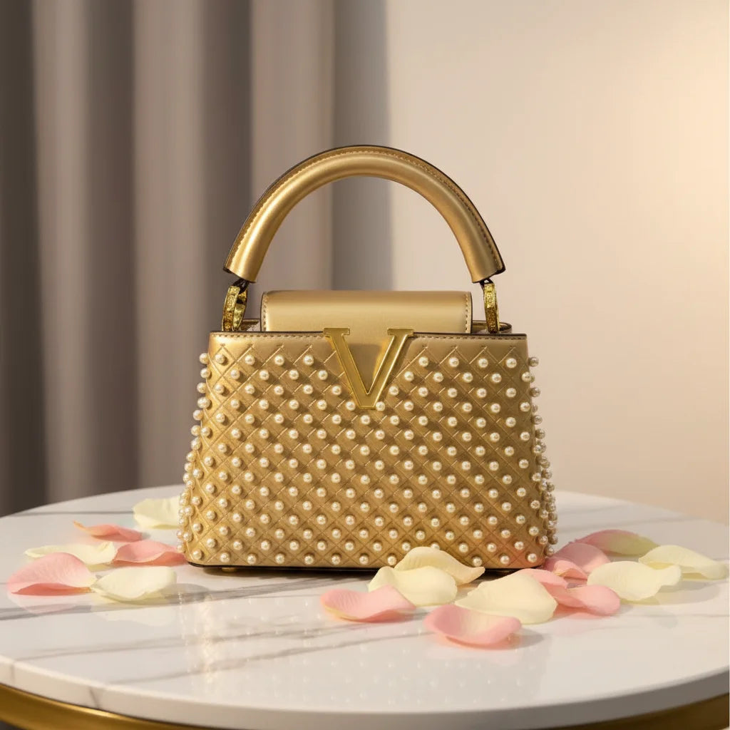 Women's Pearl Flap Handbag — Luxury Shoulder & Crossbody Bag LADYLYS
