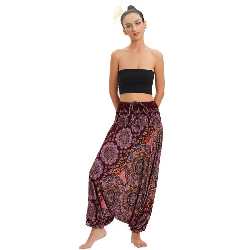 Bohemian Women Pantalones Rayon Harem Baggy Boho Yoga Beach Wear LADYLYS