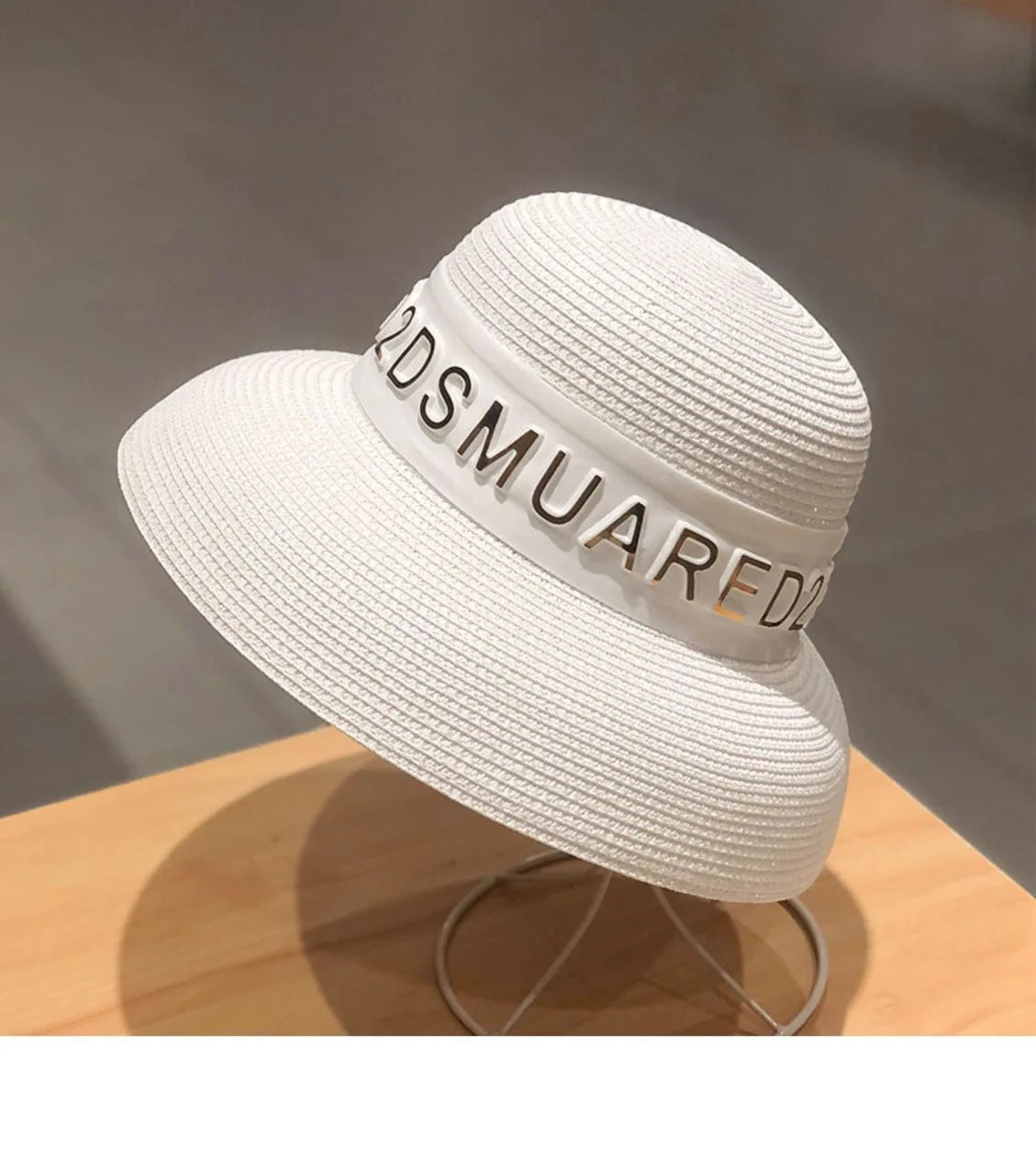 hood Hepburn wind big brim straw hat female summer sunscreen basin hat French beach holiday sunshade hat LADYLYS