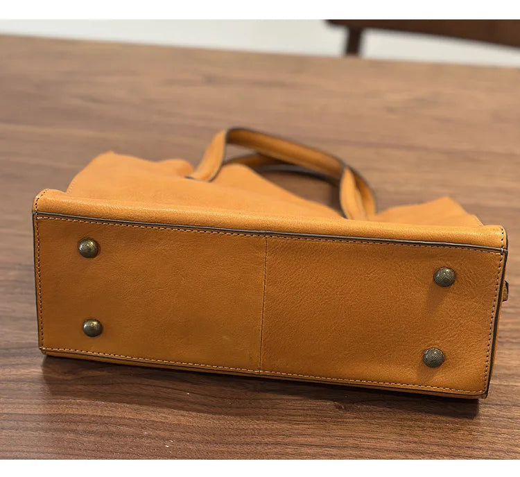 Genuine Leather Crossbody Bag for Women – Small Tote Handbag