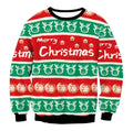 Pulls de Noël laids, pulls verts, sweat-shirt amusant imprimé en 3D Matutina-Chic