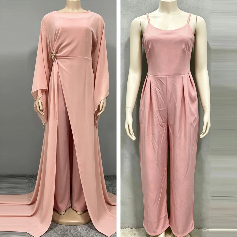 Summer New High Waist Wide Leg Playsuits Overalls New Chiffon Loose Women's Jumpsuits LADYLYS
