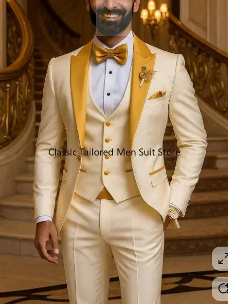 Quality Men's Suit  Fit Tuxedo 3 Pieces trends LADYLYS