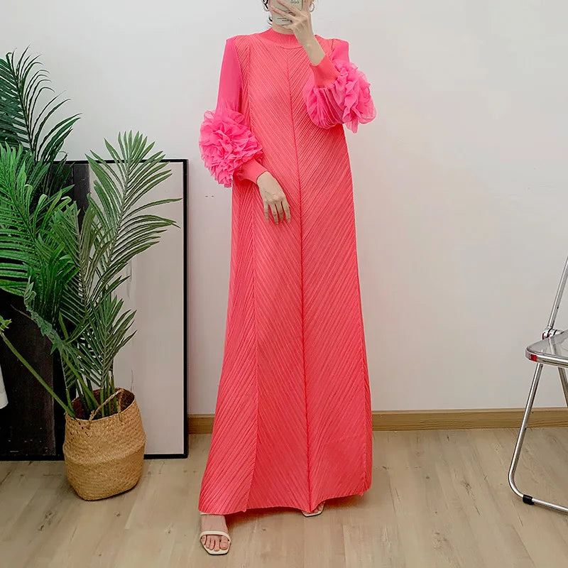 Elegant Evening Party Dresses Classic Long Sleeve Plate Flower LADYLYS