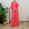 Elegant Evening Party Dresses Classic Long Sleeve Plate Flower LADYLYS