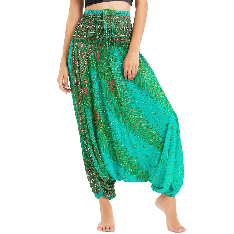 Bohemian Women Pantalones Rayon Harem Baggy Boho Yoga Beach Wear LADYLYS