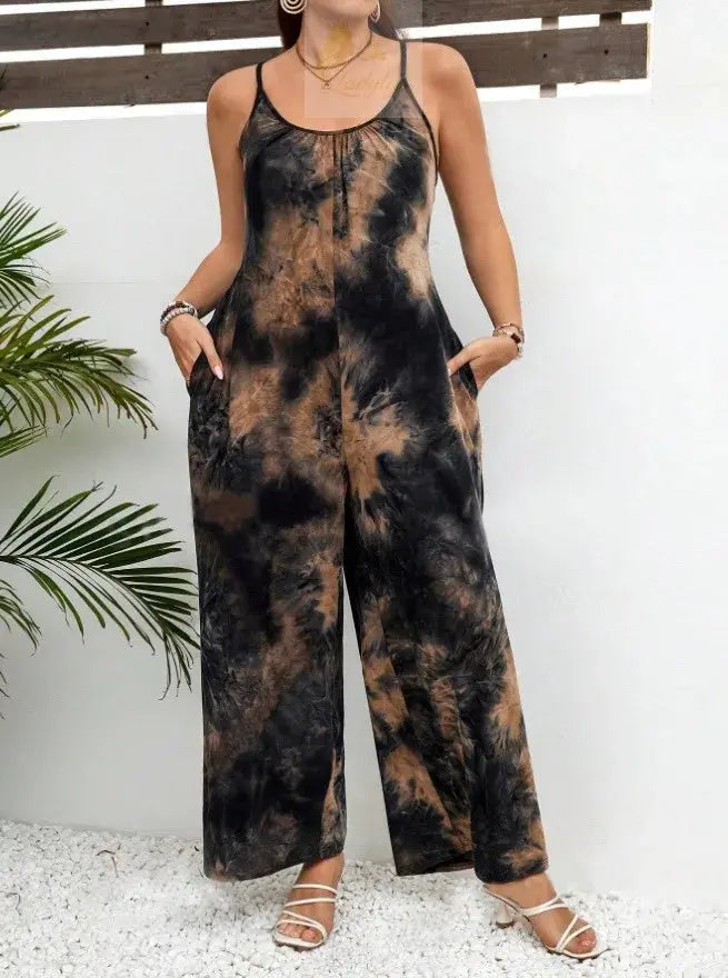 Jumpsuit Printed Casual Pants European Style Fashion LADYLYS