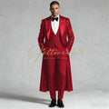 Sequin Wedding Suits For Men Peaked Lapel Groom elegant 3 Pieces LADYLYS