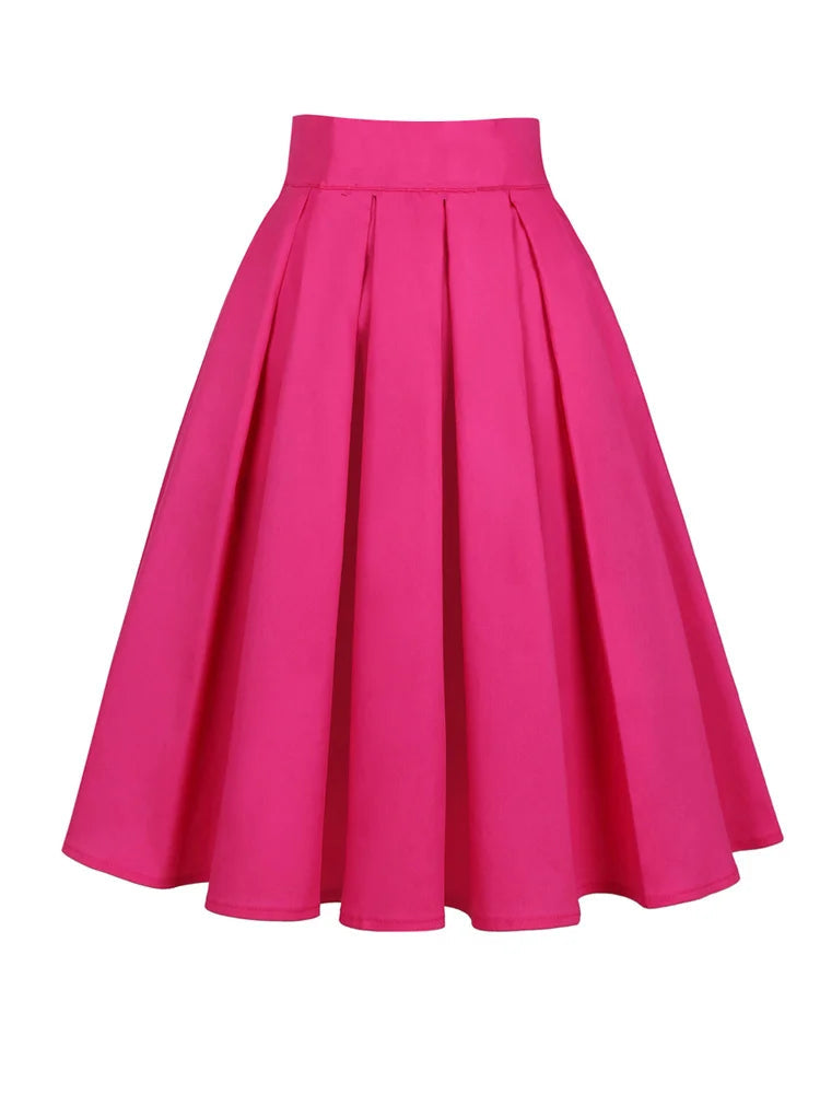 50s Vintage Floral Pleated Skirts Punk Y2K Cotton Rockabilly LADYLYS