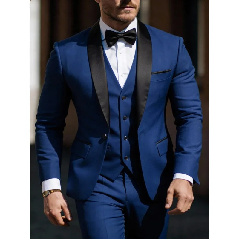 Men's 3pcs Suit Set Jacket Vest Pants LADYLYS