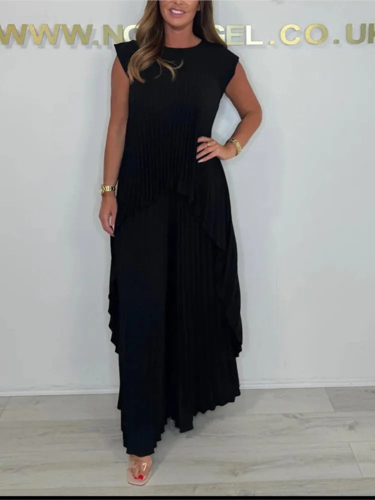 Summer Solid Casual Holiday Two Piece Sets Elegant LADYLYS