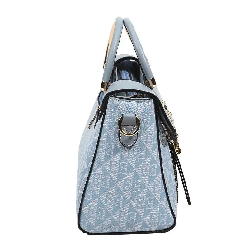 Ladies' handbag trend embossed plain style versatile LADYLYS