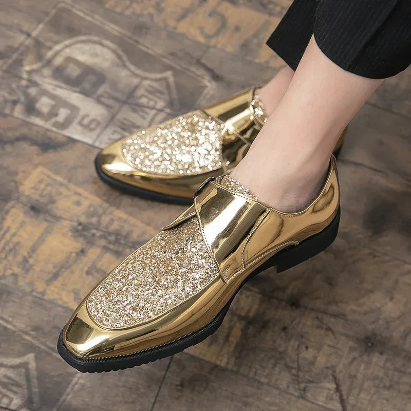 Men's Square-Toe Slip-On Dress Shoes