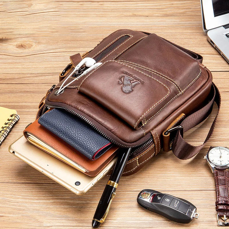 Cowhide Single-shoulder Bag genuine leather fashion MINI Crossbody sporty bag durable LADYLYS