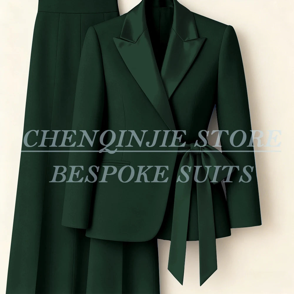 Women's Two-Piece Blazer & Wide-Leg Trouser Suit