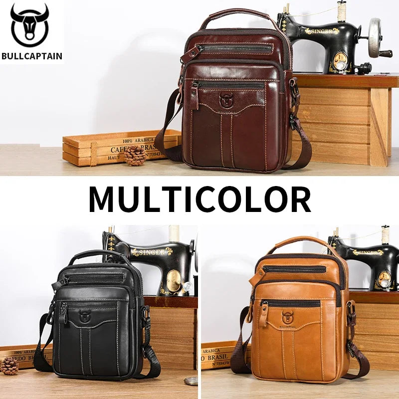 Genuine Leather Shoulder Crossbody Bag Business 7.9-inch Tablet Bag Multifunctional LADYLYS