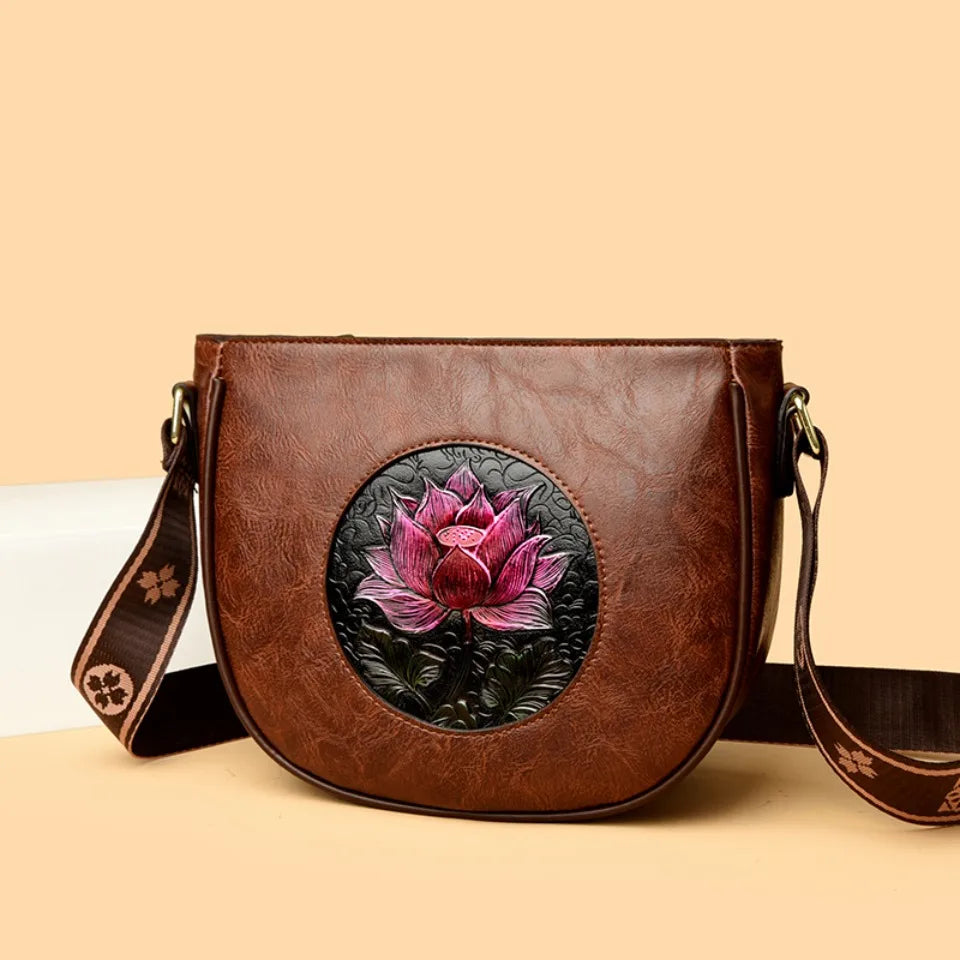 Flower Luxury Handbag Women Bags Designer Leather LADYLYS