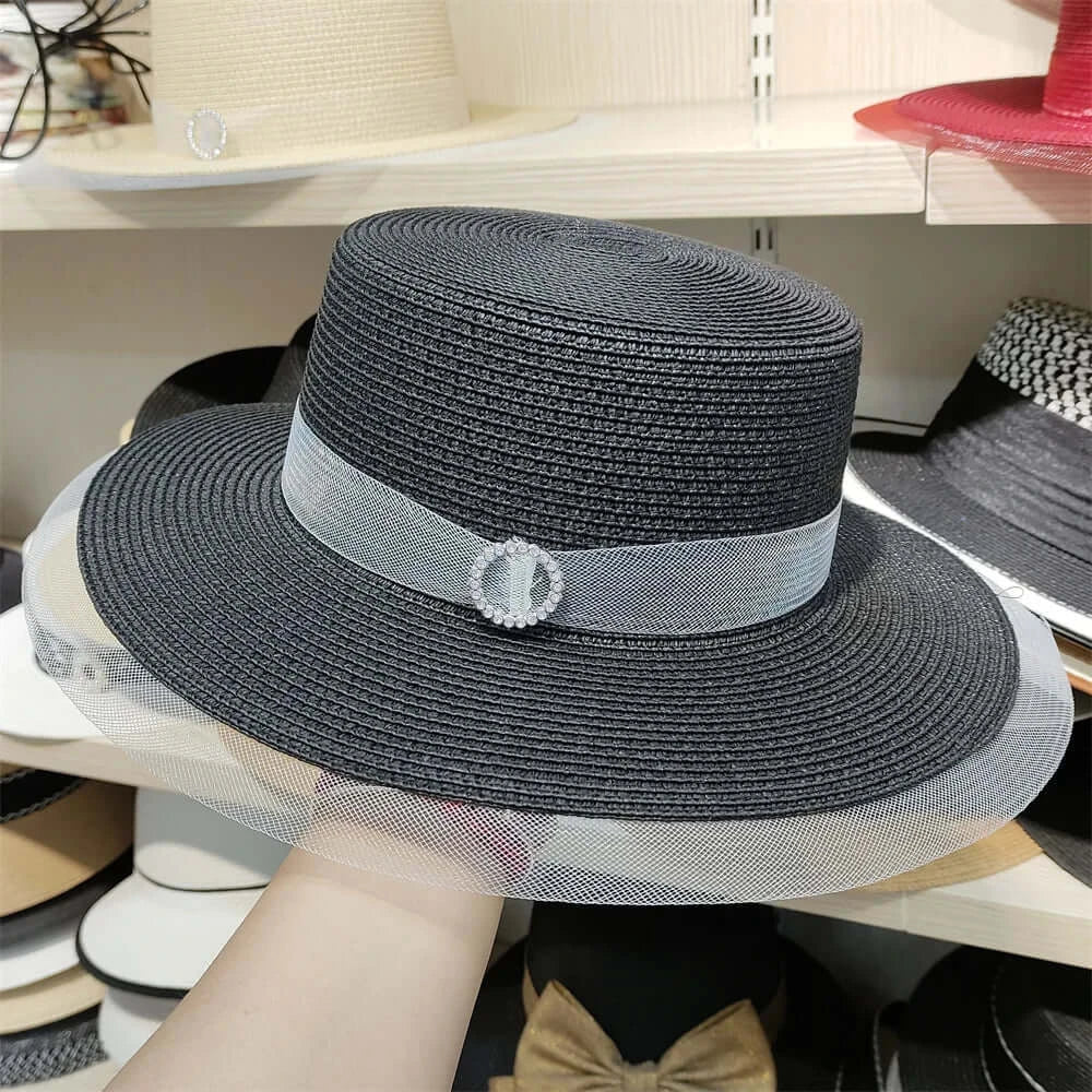 Bucket Hat Summer Hats for Women Fishing Hat Woolen Rhinestone Solid Color Basin Hat Leisure Outdoor Beach Sun Hat LADYLYS