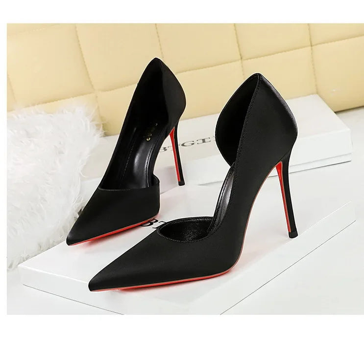 Women's Pointed Toe Stiletto Pumps – Hollow Slingback Heels, Party & Wedding