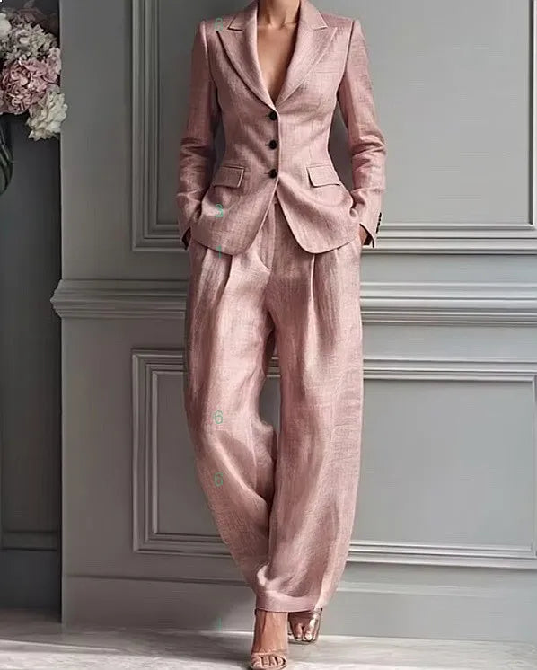 Women's Two-Piece Blazer and Trousers Set