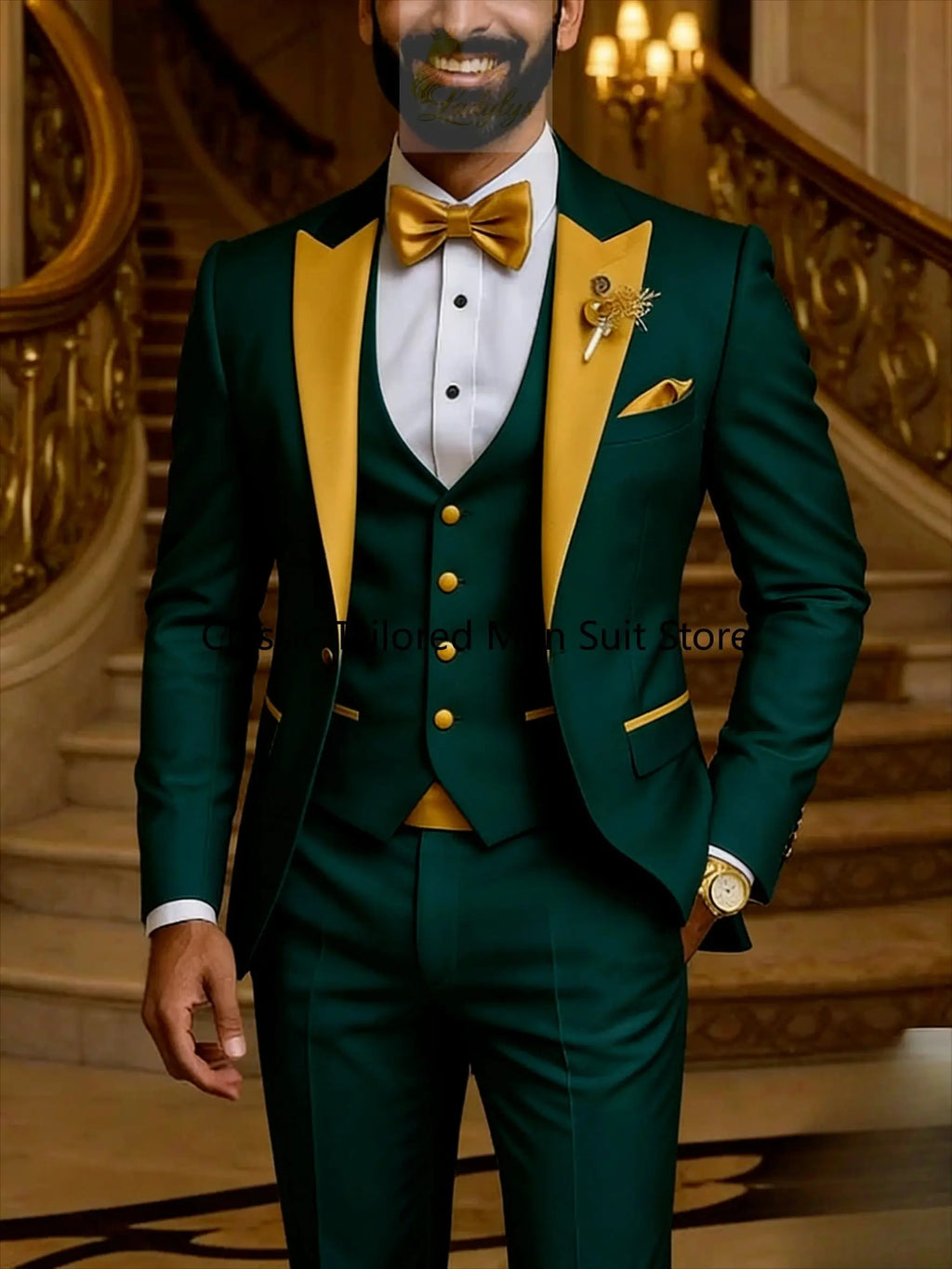 Quality Men's Suit  Fit Tuxedo 3 Pieces trends LADYLYS