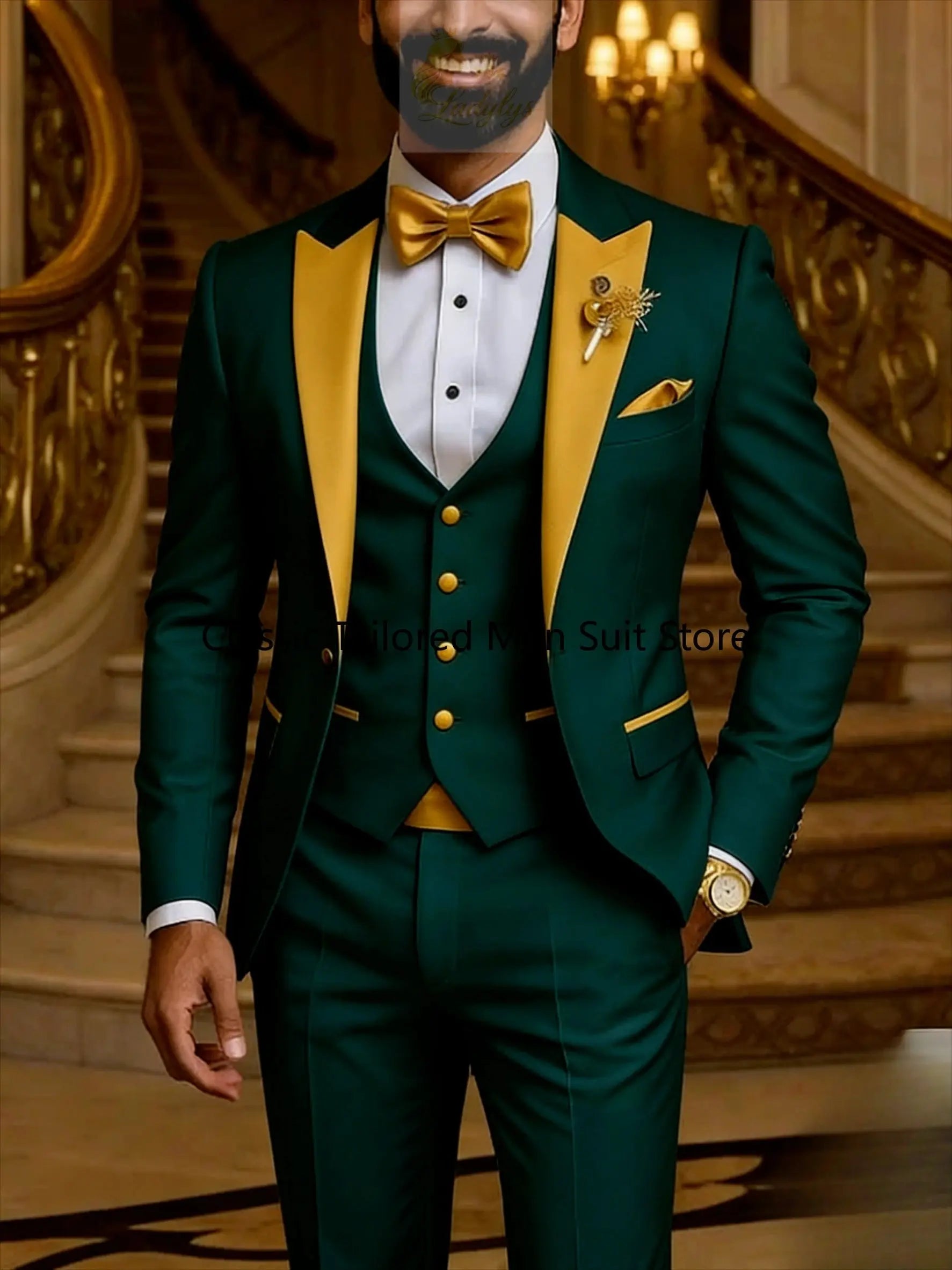 Quality Men's Suit  Fit Tuxedo 3 Pieces trends LADYLYS