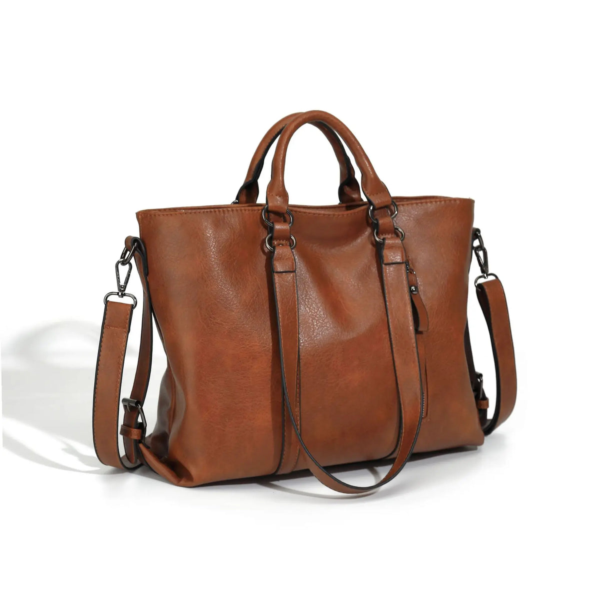 Soft PU Tote Bag for Women – Multi-Pocket Shoulder Handbag