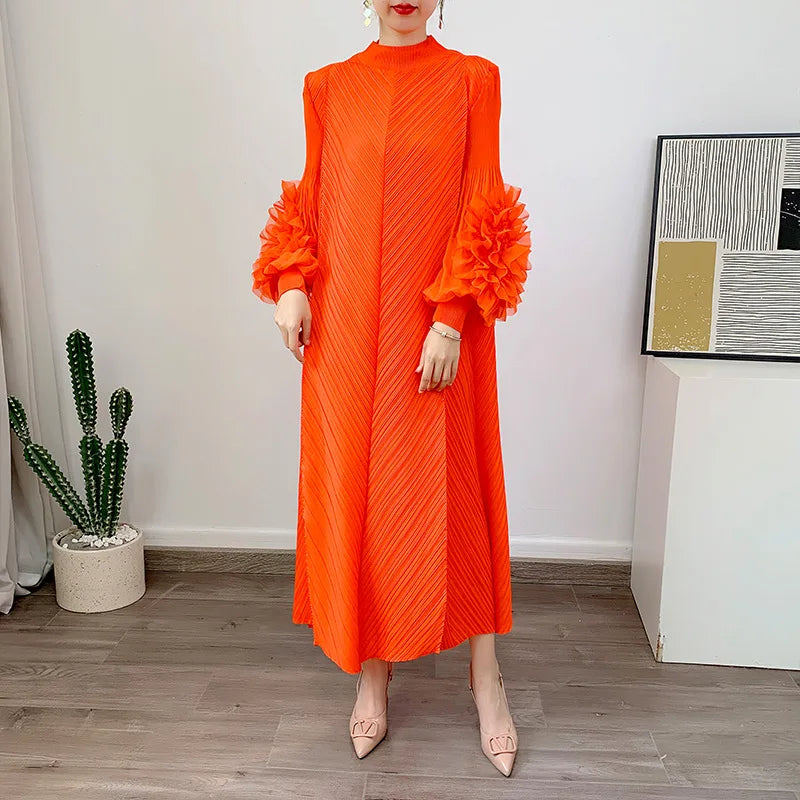 Elegant Evening Party Dresses Classic Long Sleeve Plate Flower LADYLYS