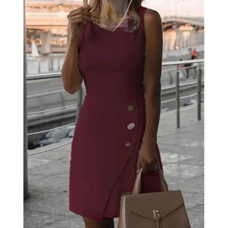 Elegant Ladies Short Suspender Dress With Round Neck And Sexy LADYLYS