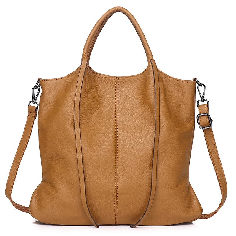 Women's Genuine Leather Tote Bag - Large