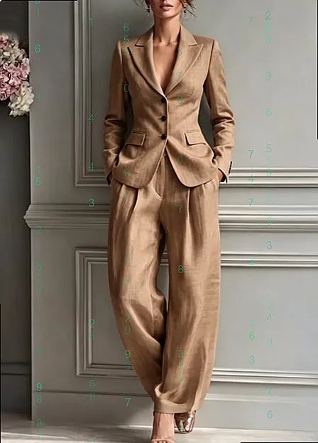 Women's Two-Piece Blazer and Trousers Set