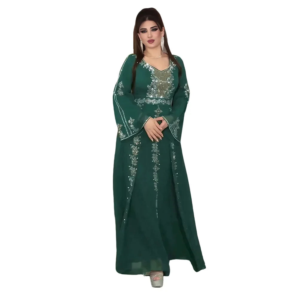 Dubai Luxury African Muslim Fashion Dress Caftan Marocain LADYLYS