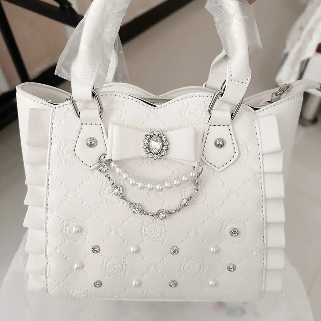 Women's Quilted Faux Leather Chain Shoulder Bag