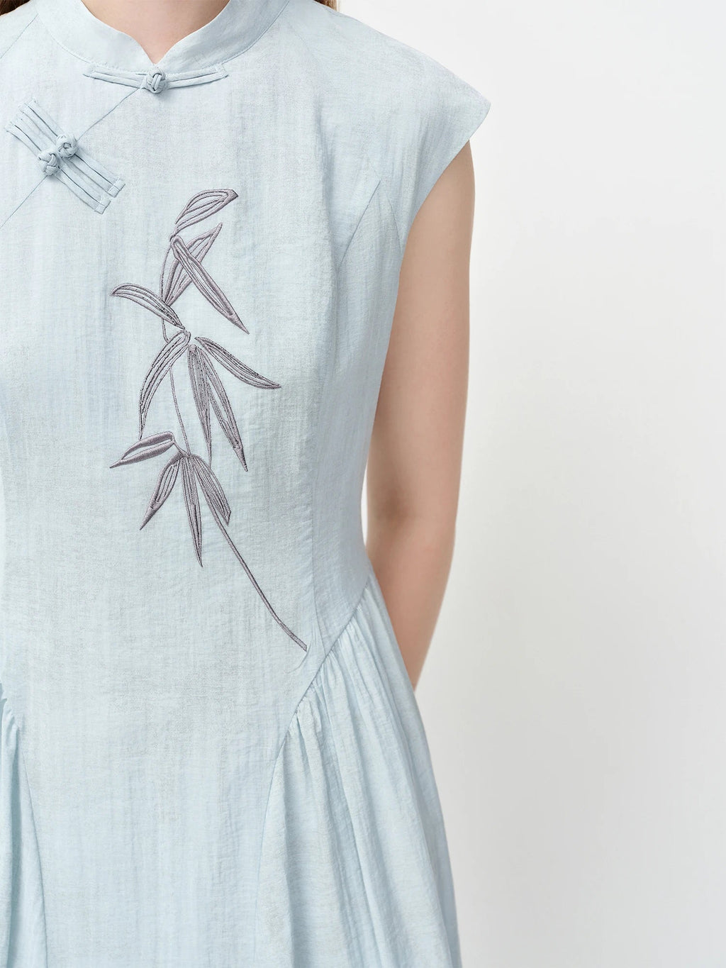 Style Embroidery Slim-Fit Long Dress for Women LADYLYS