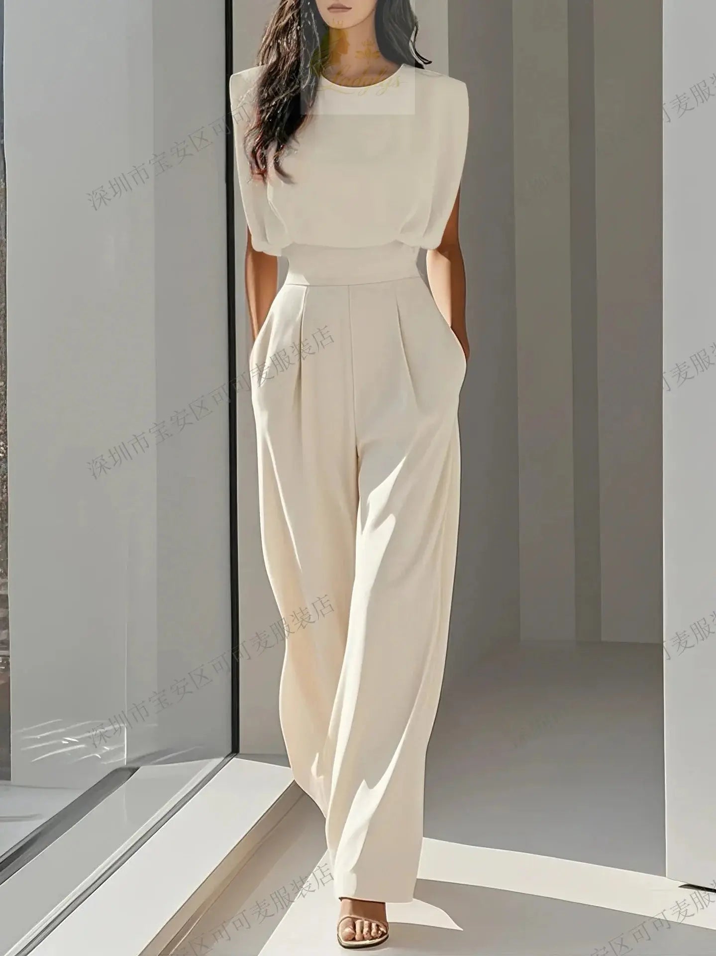 Elegant High Waisted Jumpsuit New Women's Fashion Queen Style LADYLYS