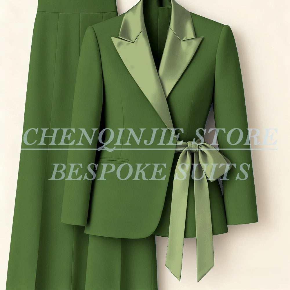 Women's Two-Piece Blazer & Wide-Leg Trouser Suit