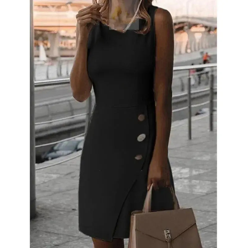 Elegant Ladies Short Suspender Dress With Round Neck And Sexy LADYLYS