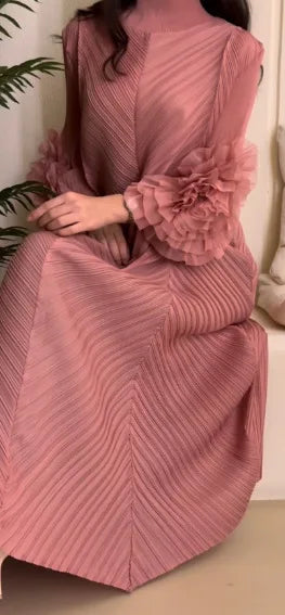 Elegant Evening Party Dresses Classic Long Sleeve Plate Flower LADYLYS