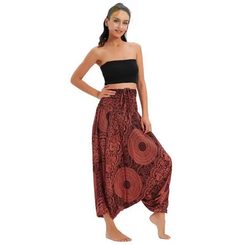 Bohemian Women Pantalones Rayon Harem Baggy Boho Yoga Beach Wear LADYLYS