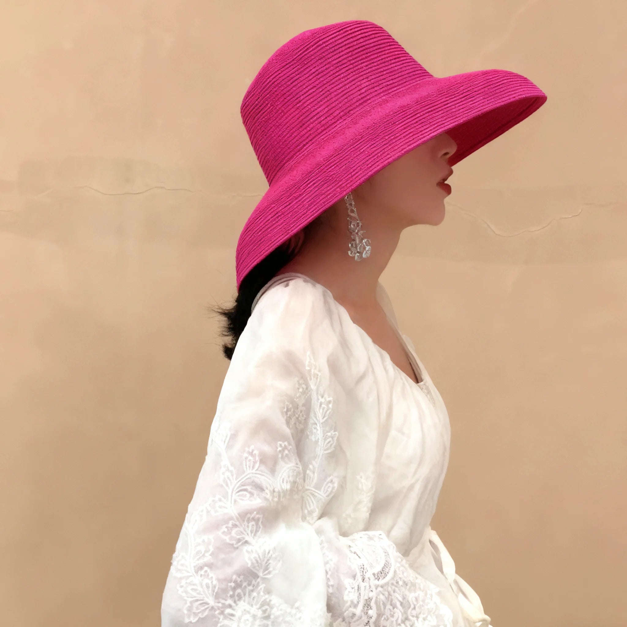 Summer Hepburn Style Vintage Design Big Eaves Straw Hat LADYLYS