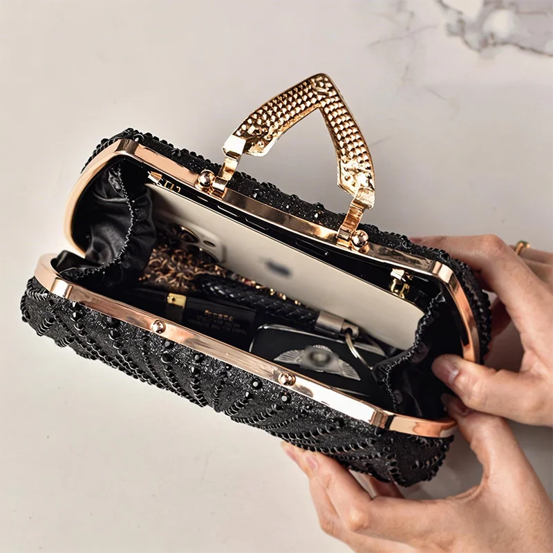 Diamond Silver Shoulder Bags for Women Wedding Inspired Designer Handbags 2026 Luxury Quality V Hasp Rhinestone Crossbody Bags LADYLYS
