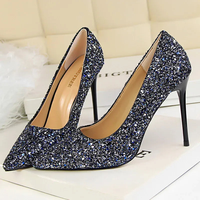 Women's Sparkling Pointed-Toe Pumps – 7 cm & 9.5 cm Heels