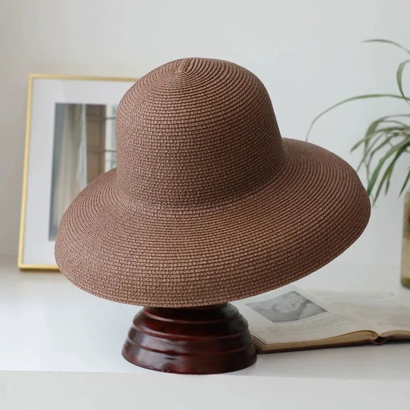 Summer Hepburn Style Vintage Design Big Eaves Straw Hat LADYLYS